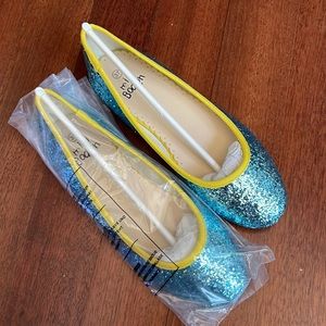 Mini Boden Baby Blue Glitter Shoes, Kids size 37